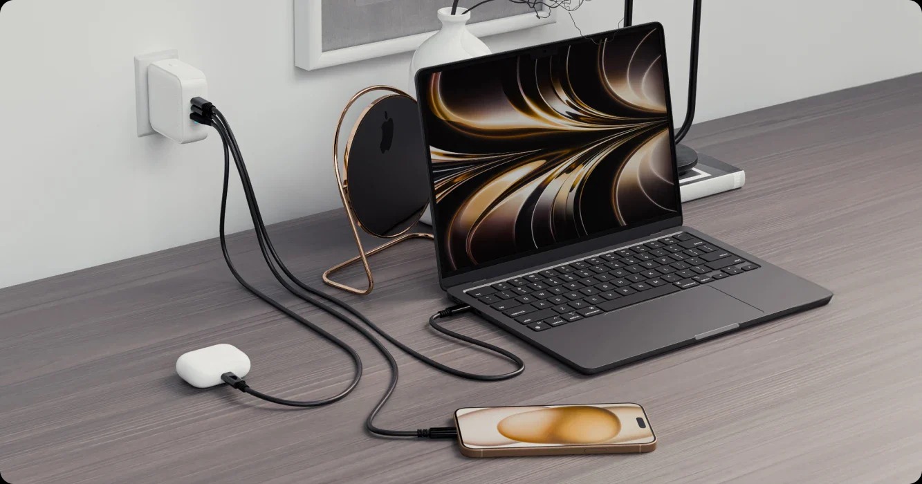 Sạc Đa Năng Hyperjuice 70W USB-C GaN Travel Charger 3 Ports HJ1003 hypervietnam (2)